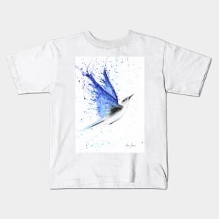 Blue Freedom Flight Bird Kids T-Shirt